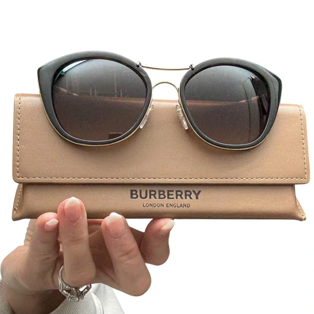 BURBERRY Check Round Sunglasses, 53mm